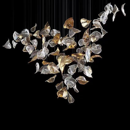 Shake Glass Leaf Chandelier - Loonglight