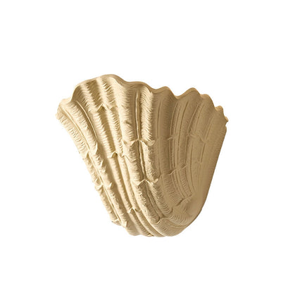 Schelp gips wandlamp