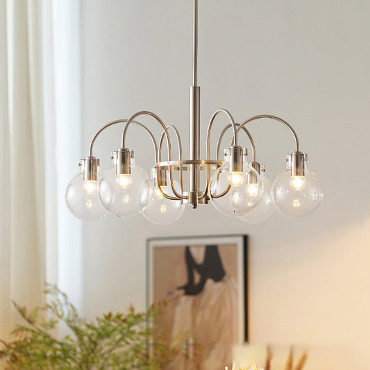 Clear Glass Shade Chandelier - Loonglight