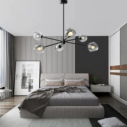 Staggered Glass Molecular Chandelier - Loonglight