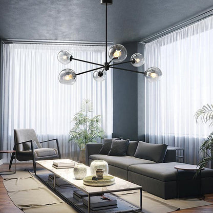 Staggered Glass Molecular Chandelier - Loonglight