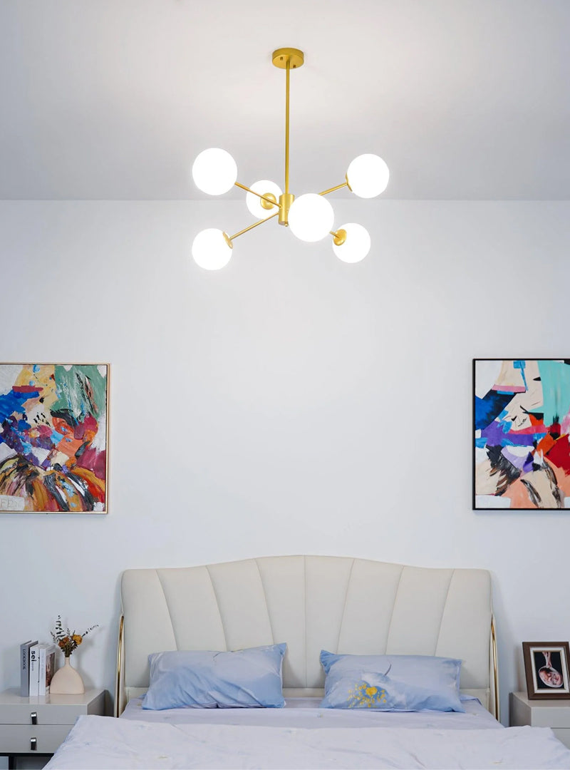 Staggered Glass Molecular Chandelier - Loonglight