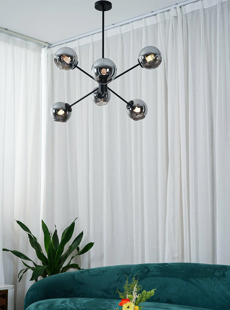 Staggered Glass Molecular Chandelier - Loonglight