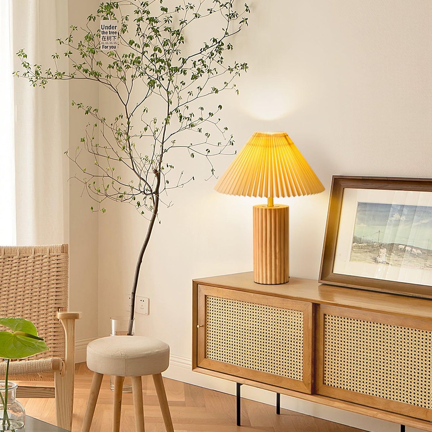 Solaire Pleated Table Lamp - Loonglight