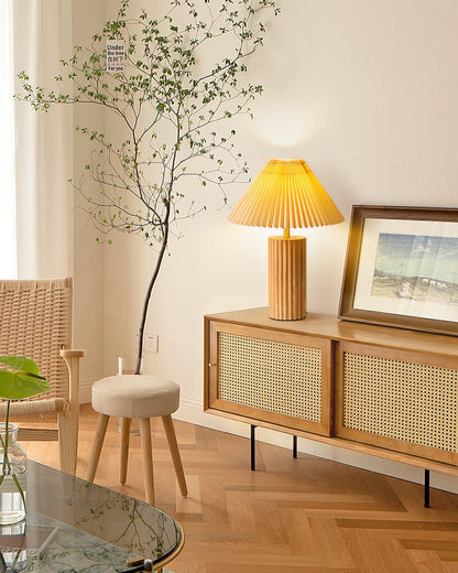 Solaire Pleated Table Lamp - Loonglight