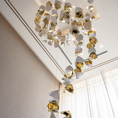 Square Glass Leaf Chandelier - Loonglight