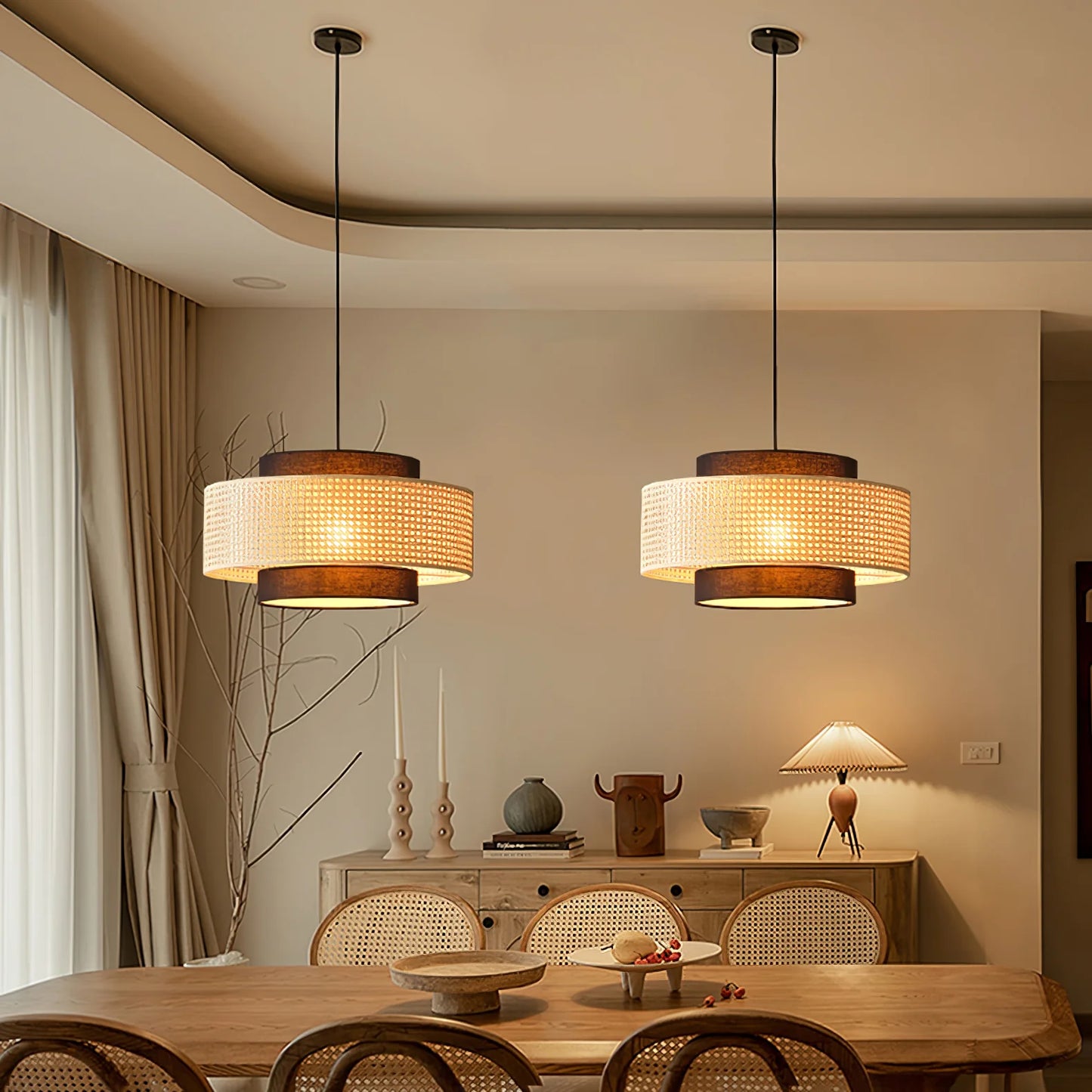 Tiered Drum Pendant Light