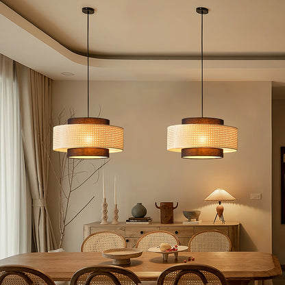 Tiered Drum Pendant Light