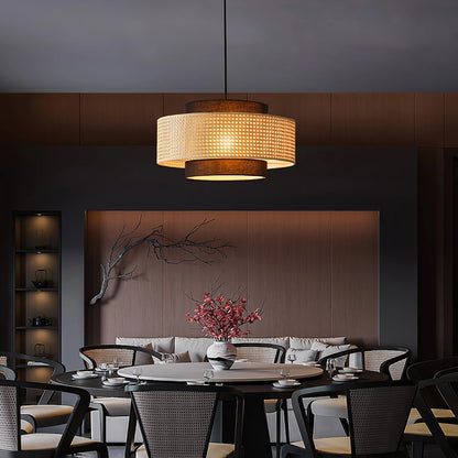 Tiered Drum Pendant Light