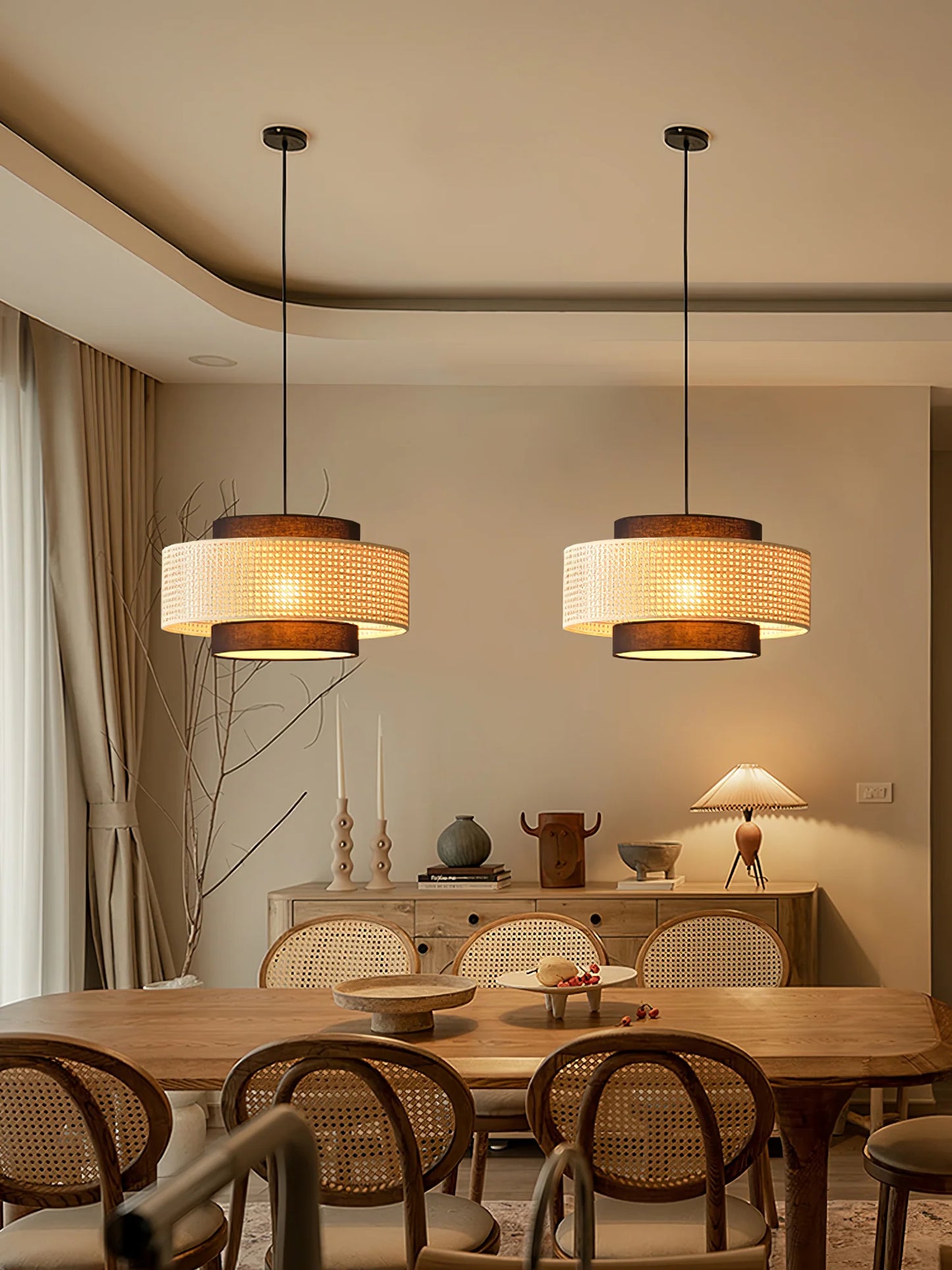 Tiered Drum Pendant Light