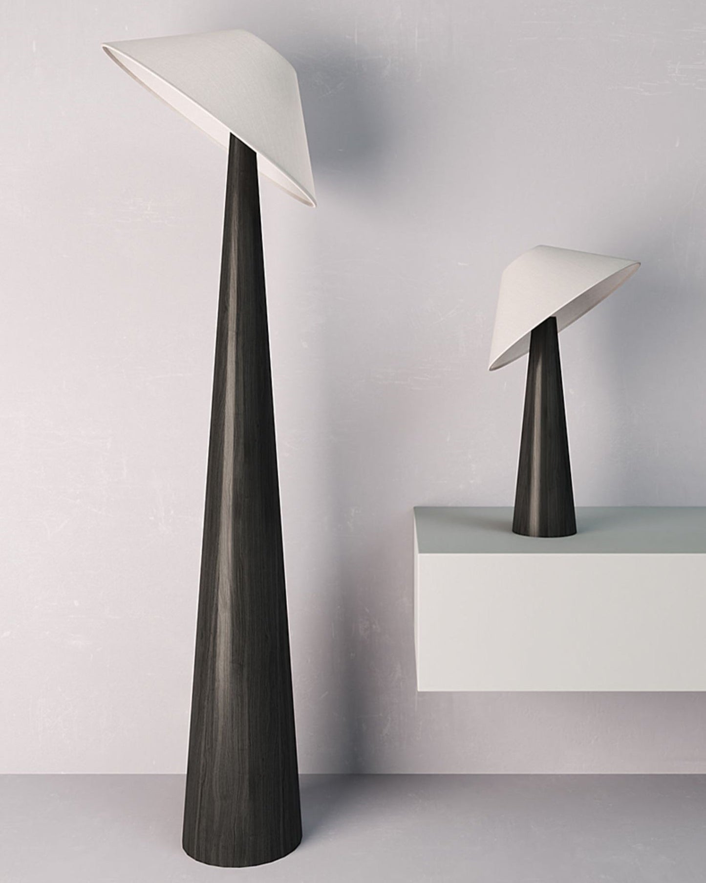 Tilt Hat Wooden Floor Lamp - Loonglight