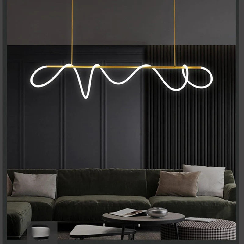 Line Art Loop Chandelier - Loonglight