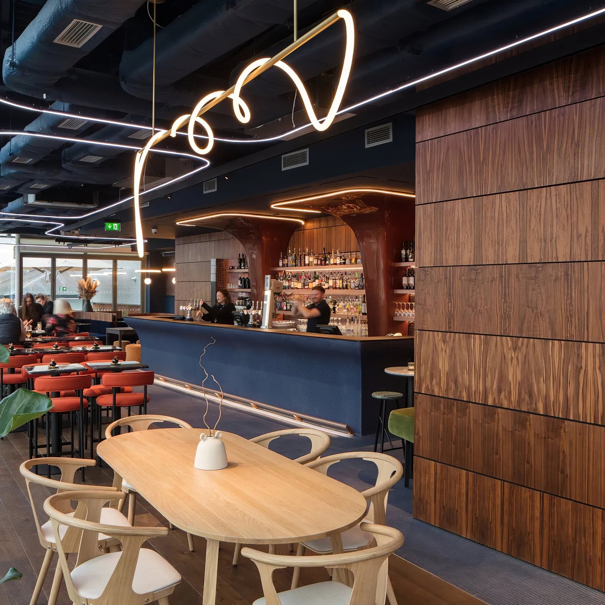 Line Art Loop Chandelier - Loonglight