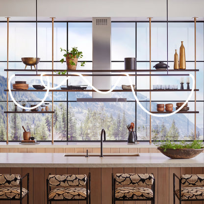 Line Art Loop Chandelier - Loonglight