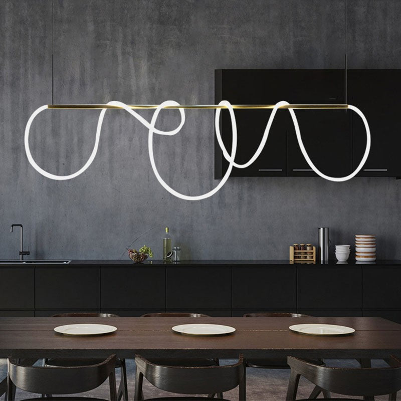 Line Art Loop Chandelier - Loonglight