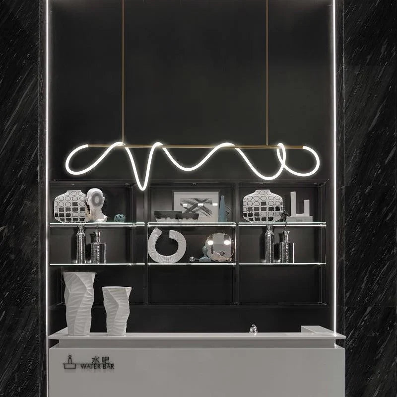 Line Art Loop Chandelier - Loonglight