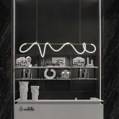 Line Art Loop Chandelier - Loonglight