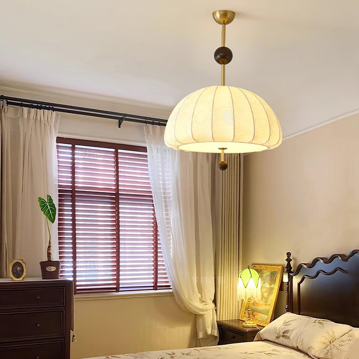 Japanese-style Fabric Pendant Light - Loonglight