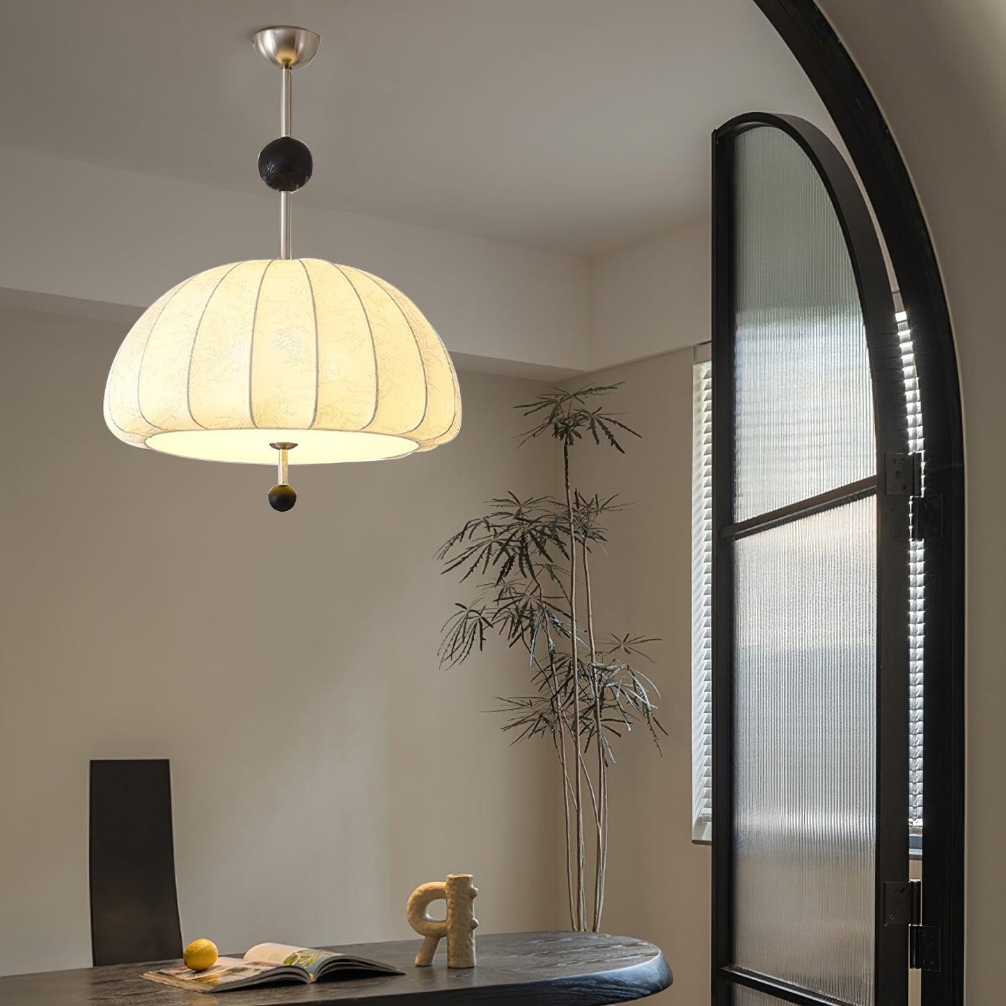 Japanese-style Fabric Pendant Light - Loonglight