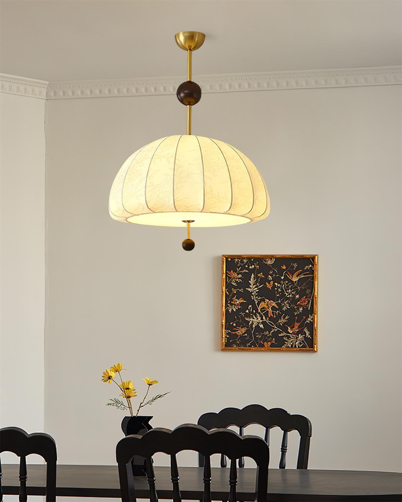 Japanese-style Fabric Pendant Light - Loonglight