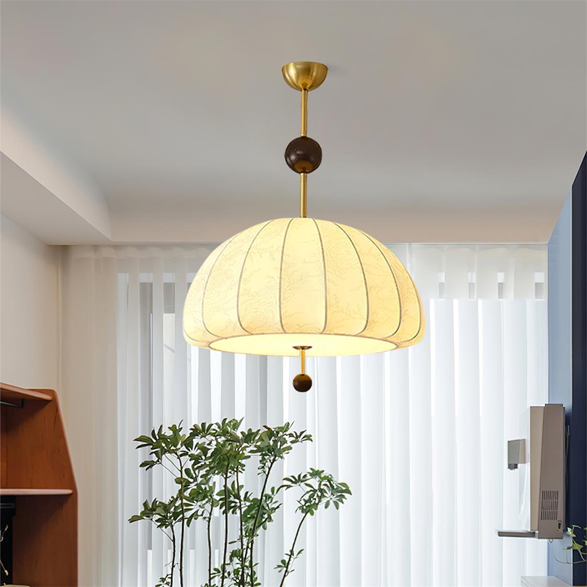 Japanese-style Fabric Pendant Light - Loonglight