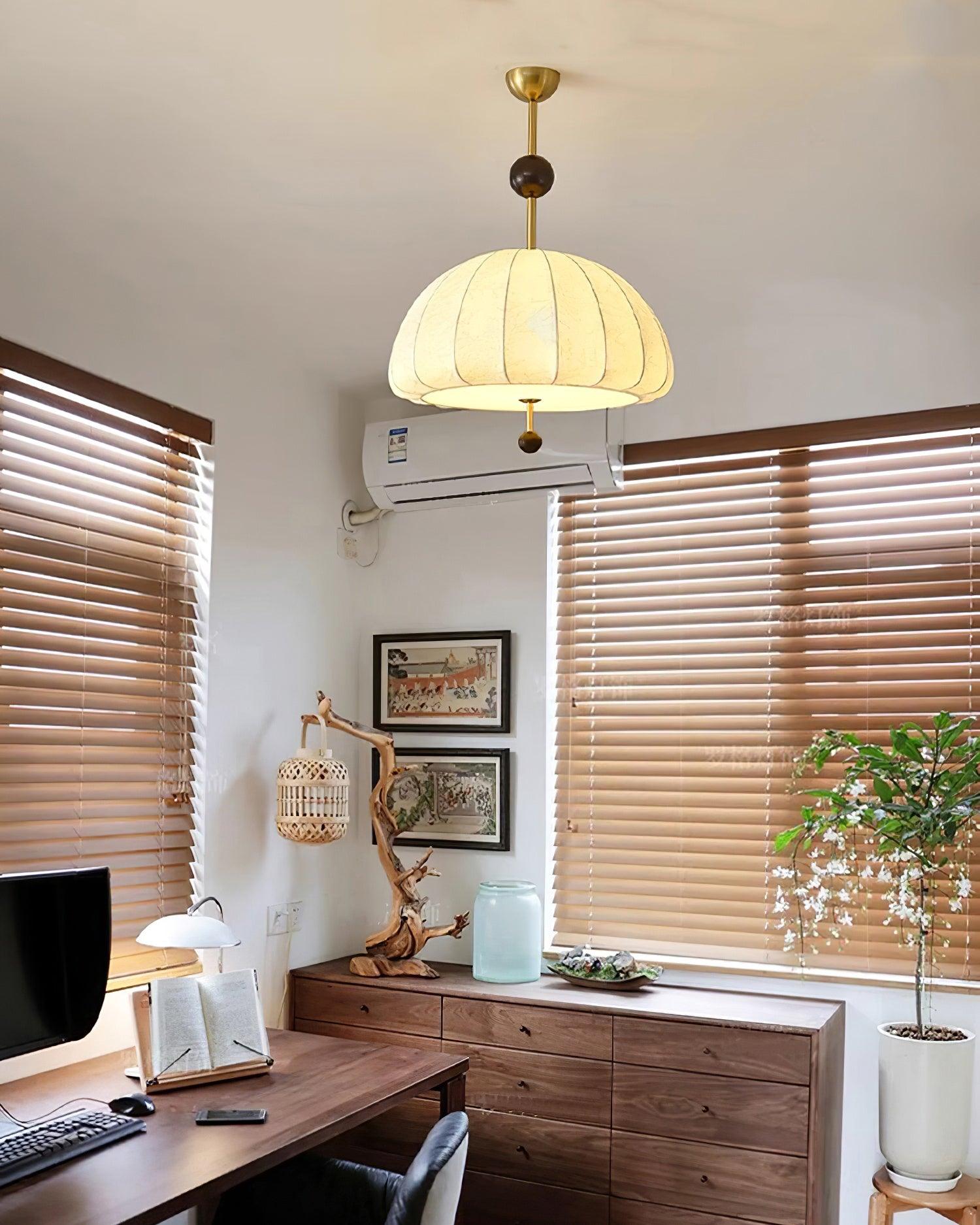 Japanese-style Fabric Pendant Light - Loonglight