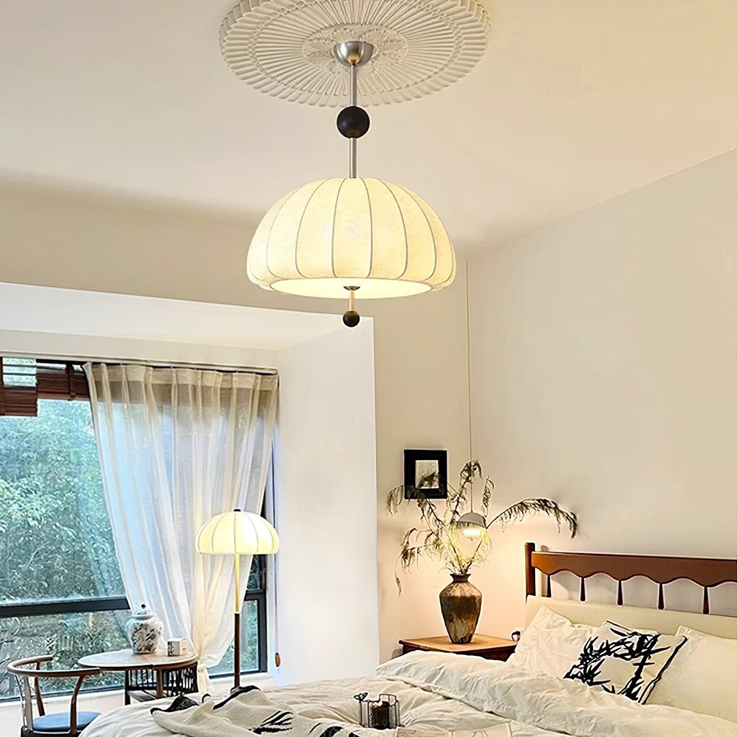 Japanese-style Fabric Pendant Light - Loonglight