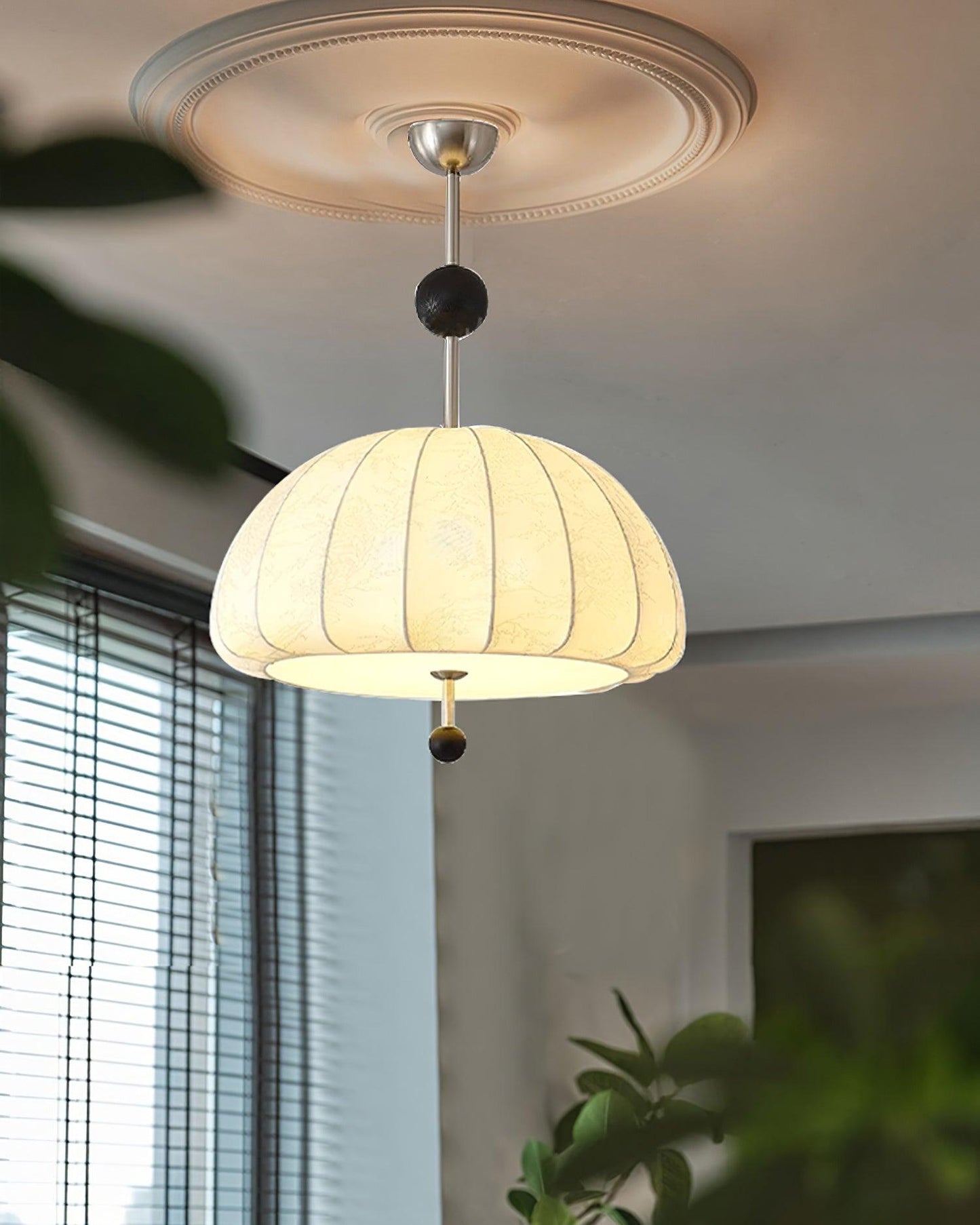 Japanese-style Fabric Pendant Light - Loonglight