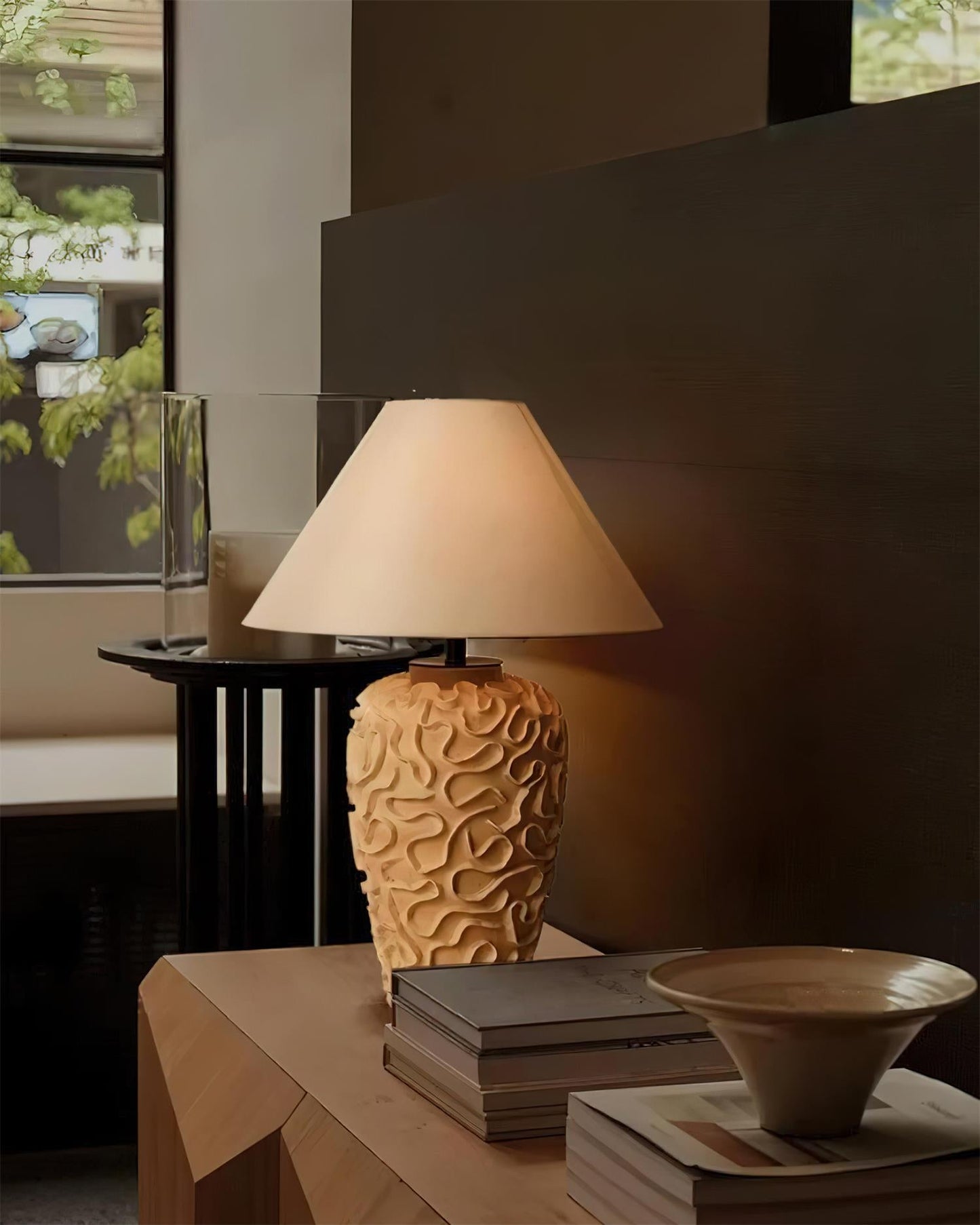 Trouva Ceramics Table Lamp - Loonglight