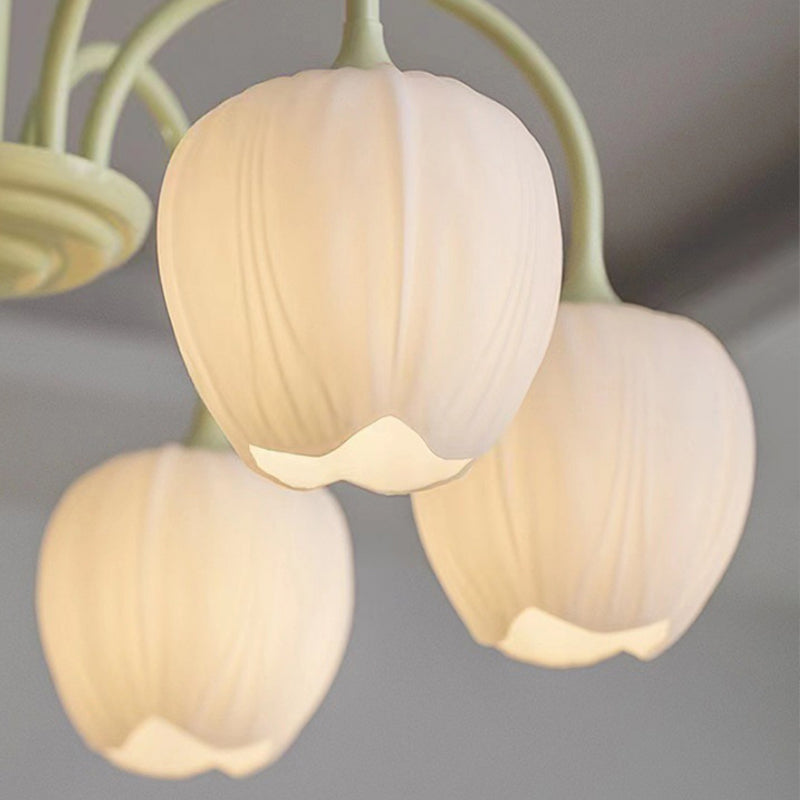 Tulip Matcha Chandelier - Loonglight