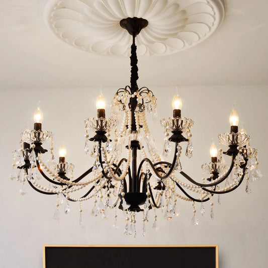 Versailles Classic Black Crystal Chandelier