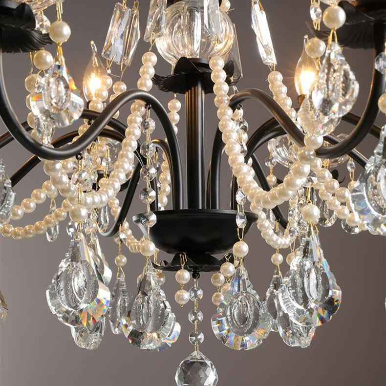 Versailles Classic Black Crystal Chandelier