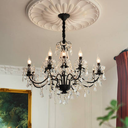Versailles Classic Black Crystal Chandelier