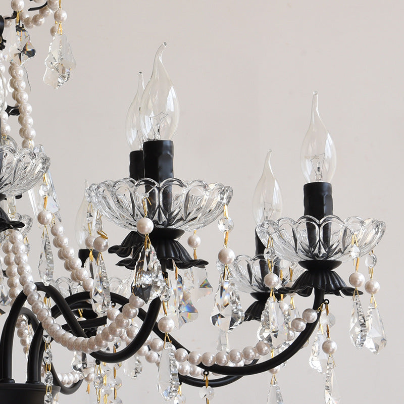 Versailles Classic Black Crystal Chandelier