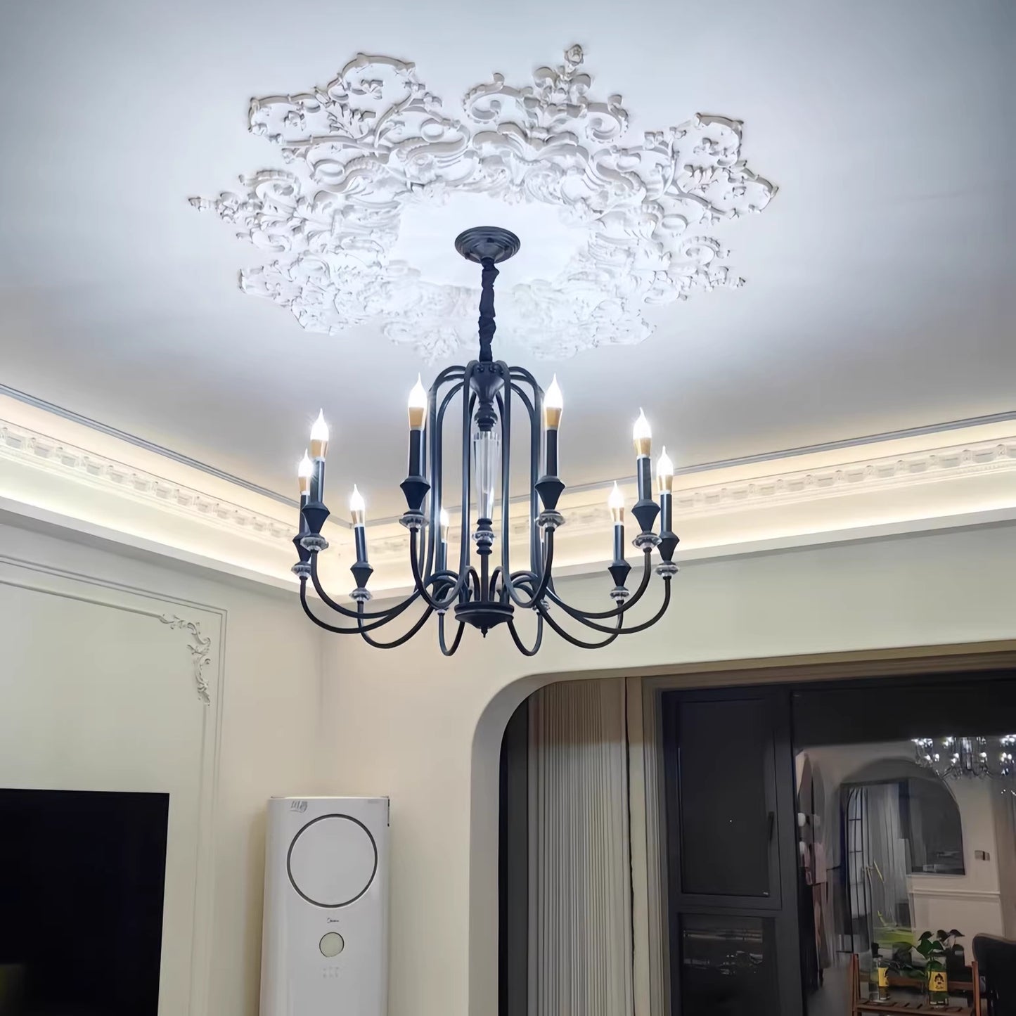 Versailles Noir Crystal Chandelier