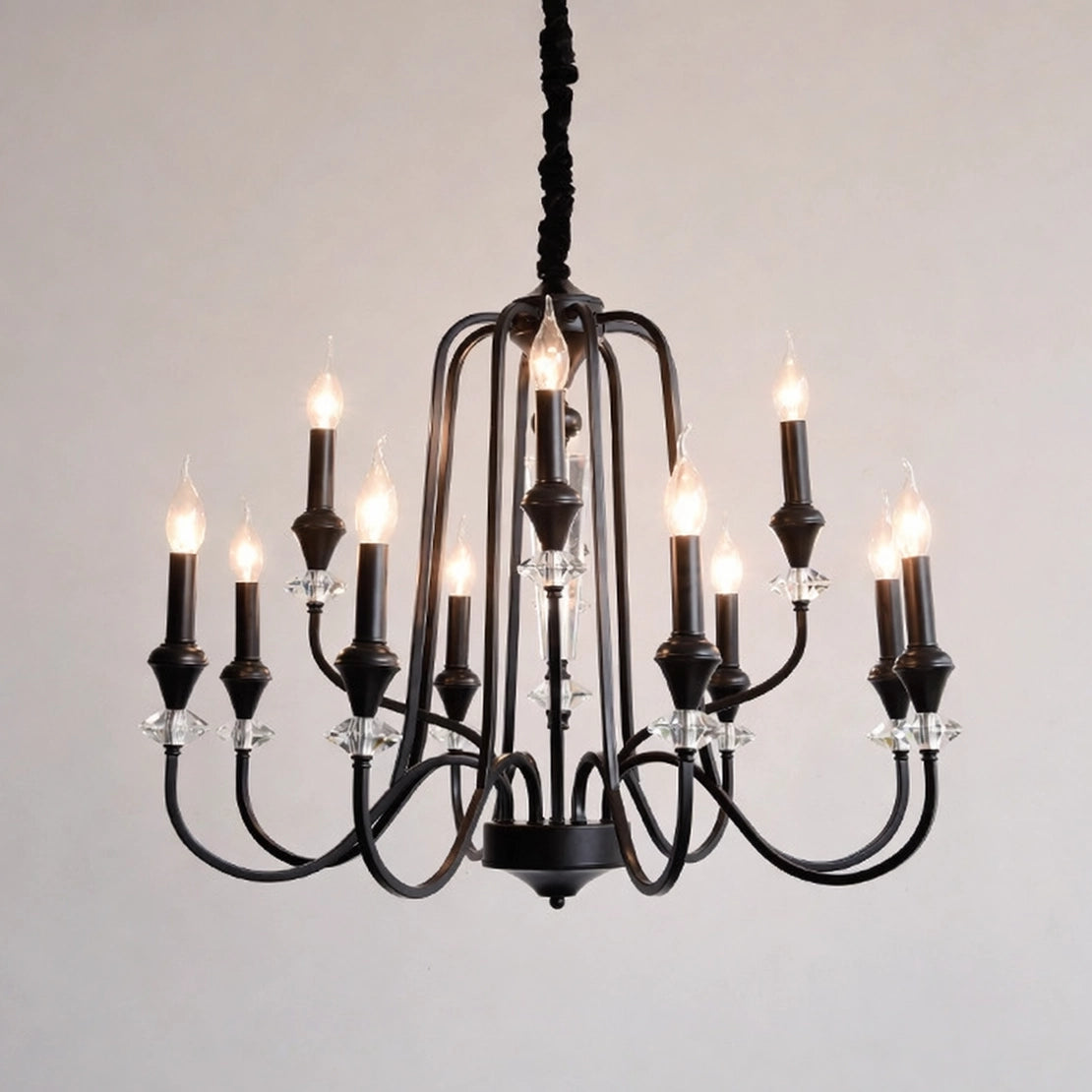 Versailles Noir Crystal Chandelier
