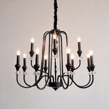 Versailles Noir Crystal Chandelier