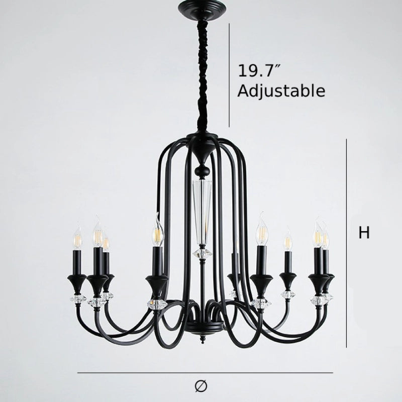 Versailles Noir Crystal Chandelier