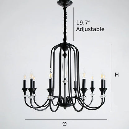 Versailles Noir Crystal Chandelier