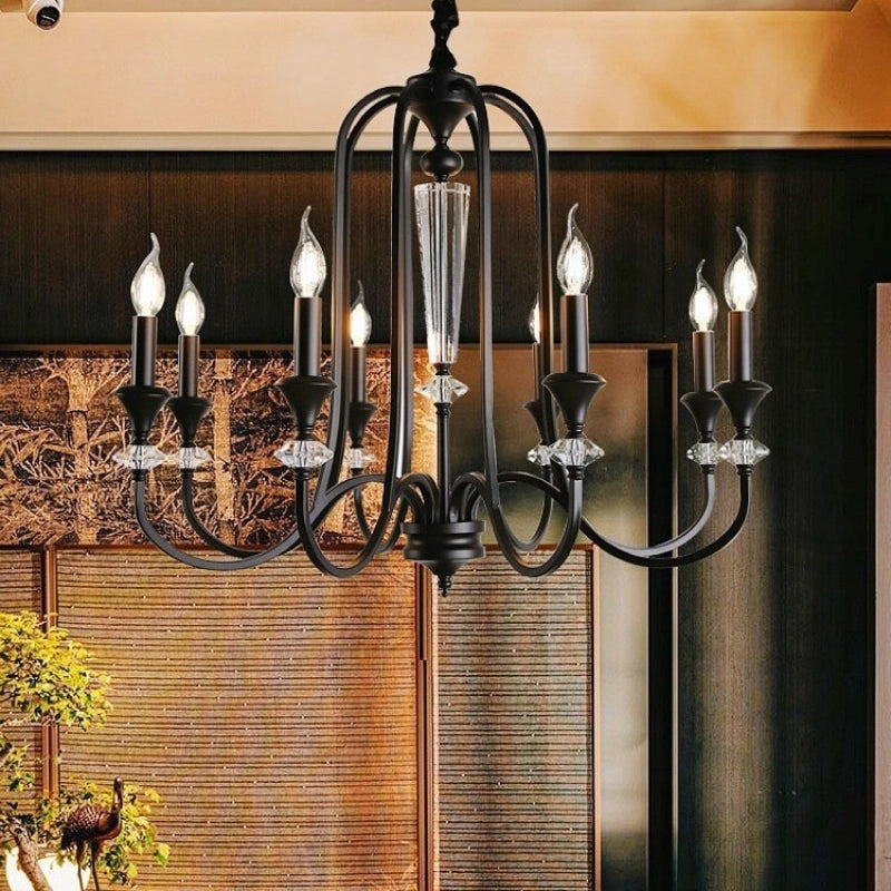Versailles Noir Crystal Chandelier
