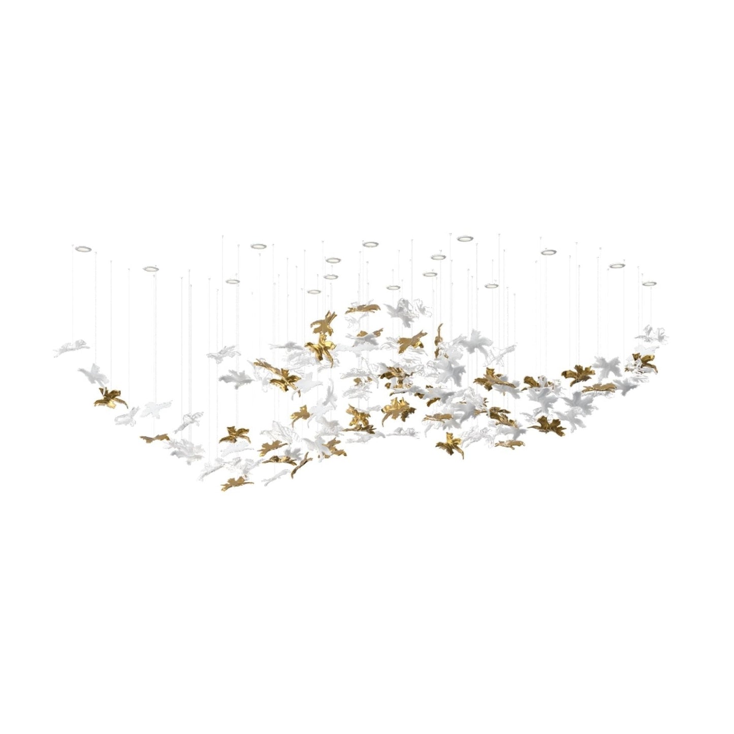 Vine Glass Leaf Chandelier - Loonglight
