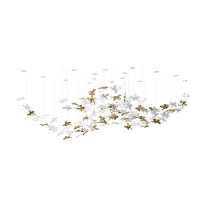 Vine Glass Leaf Chandelier - Loonglight