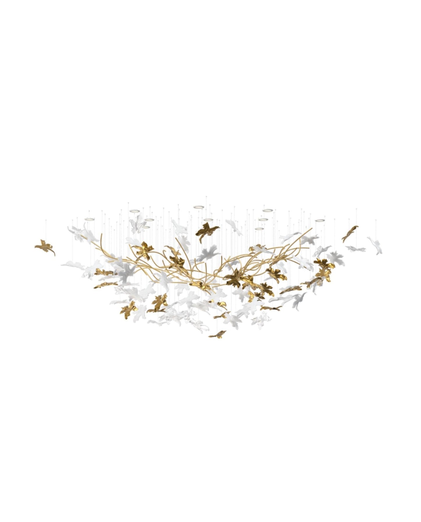 Vine Glass Leaf Chandelier - Loonglight