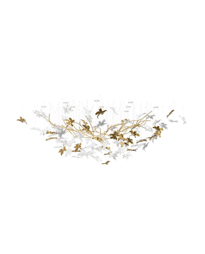 Vine Glass Leaf Chandelier - Loonglight