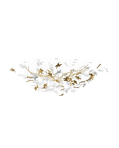 Vine Glass Leaf Chandelier - Loonglight