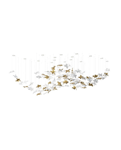 Vine Glass Leaf Chandelier - Loonglight