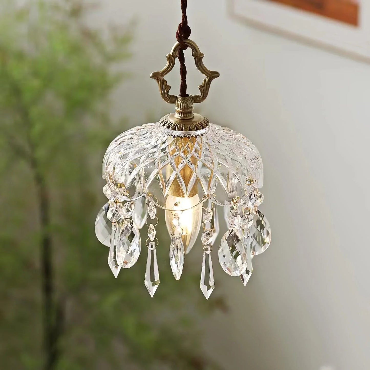 Vintage Crystal Pendant Lamp