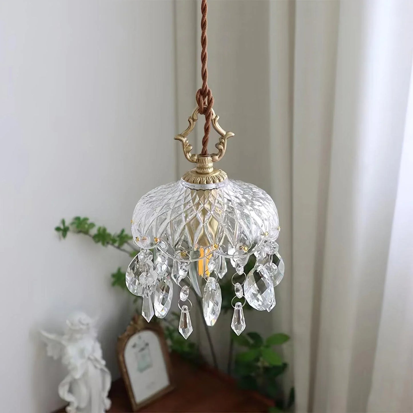 Vintage Crystal Pendant Lamp