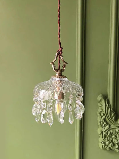 Vintage Crystal Pendant Lamp