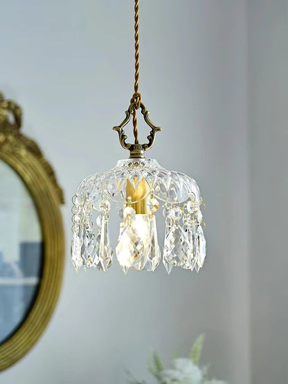 Vintage Crystal Pendant Lamp